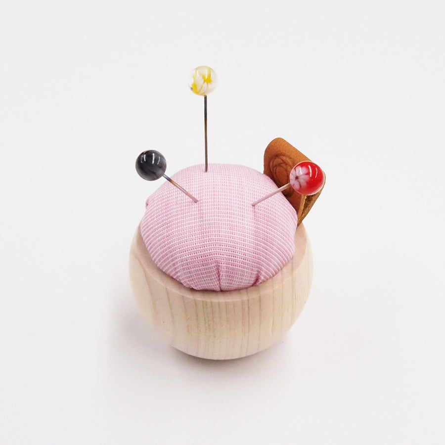 Gift Set : Tombo-dama Sewing Pins and Cypress Pincushion Necklace