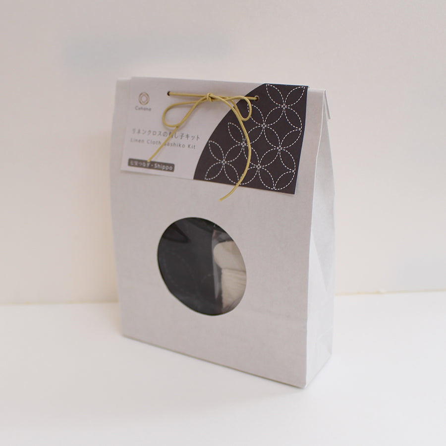 リネンクロスの刺し子キット 七宝つなぎ