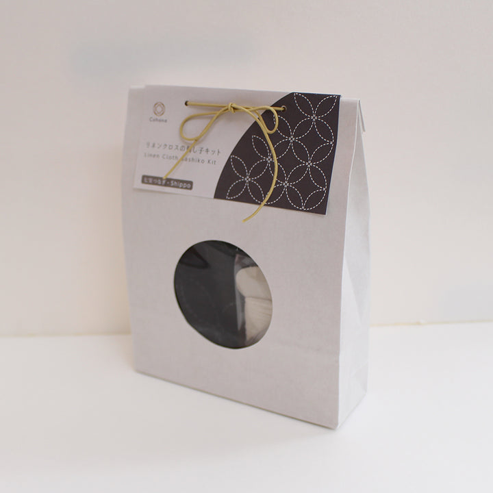 リネンクロスの刺し子キット 七宝つなぎ