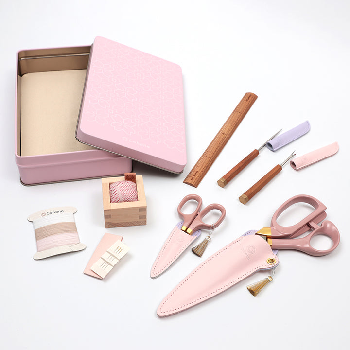 【数量限定】プレミアムお裁縫缶セット さくら（45-425）