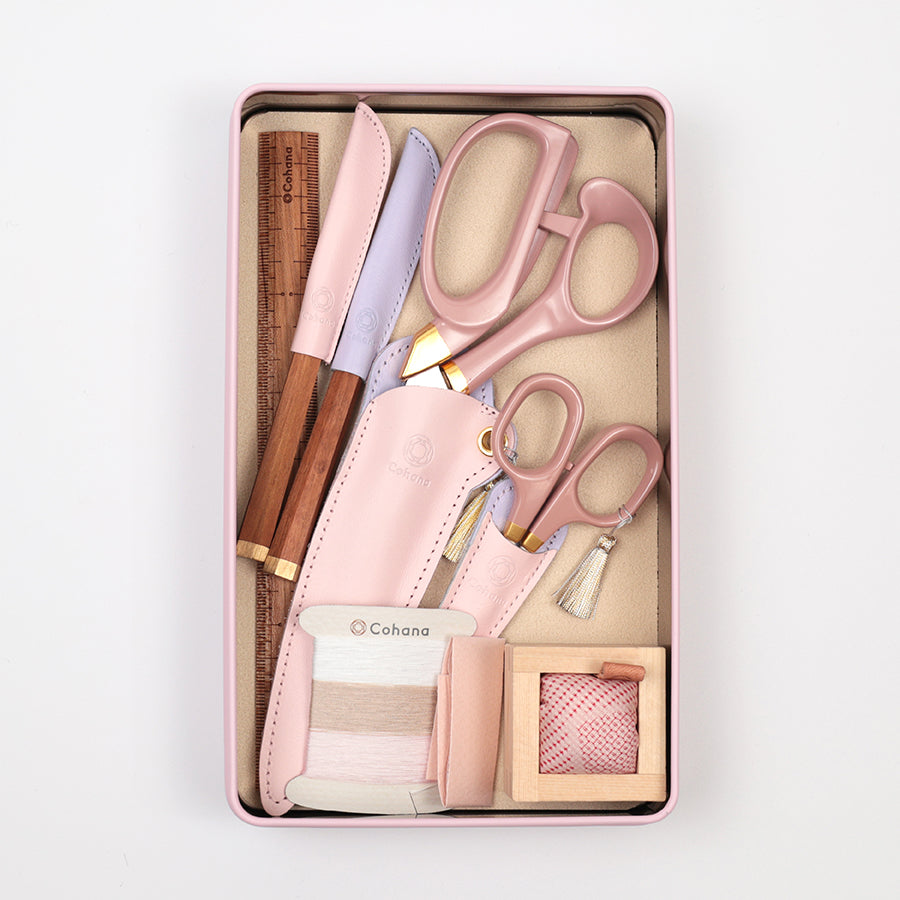 【数量限定】プレミアムお裁縫缶セット さくら（45-425）