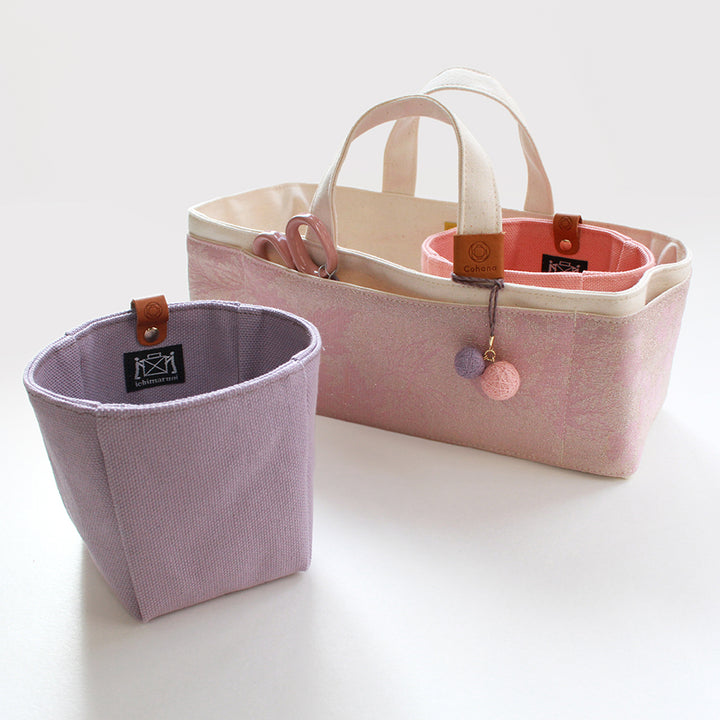 [Pre-order B: Expectect Stock Arrival Mid to Late March 2026] Waxed Canvas Tool Tote with Kimono – Sakura