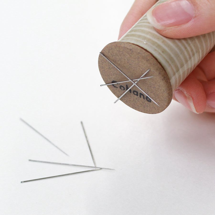 [Available in Limited Quantities] Hasami Magnet Pin Holder White with a Rose Sewing Pin