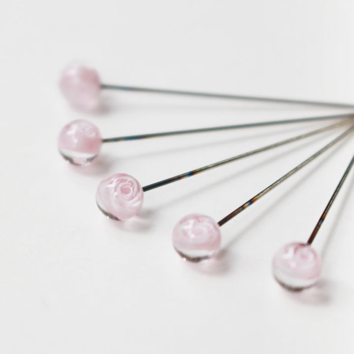 [Available in Limited Quantities] Hasami Magnet Pin Holder White with a Rose Sewing Pin