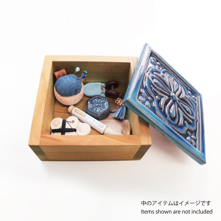 [Pre-order: Estimated Arrival in Mid-October] Awaji Tile Box – 紺藍 (45-477 Toolbox Only)