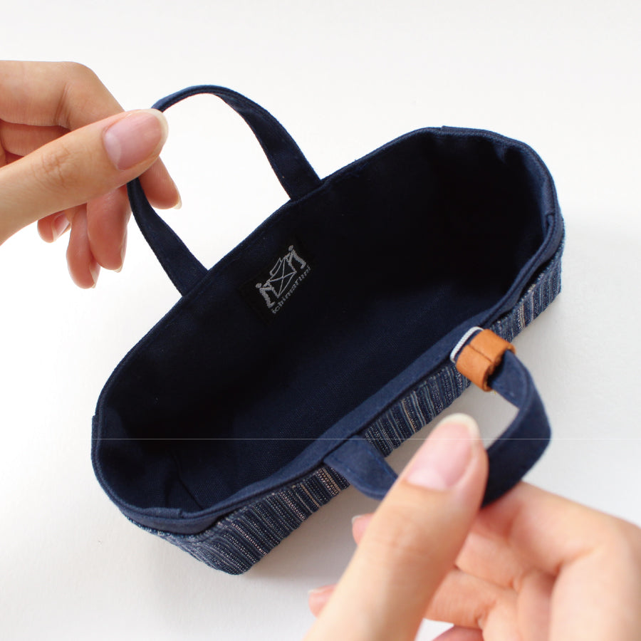 [Pre-order: Estimated Arrival in Mid-October] Mini Waxed Canvas Tote Sewing Set – 紺藍 / 濃藍