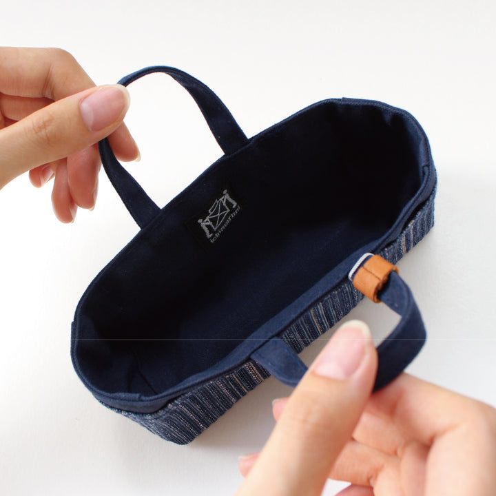 [Pre-order: Estimated Arrival in Mid-October] Mini Waxed Canvas Tote Sewing Set – 紺藍 / 濃藍