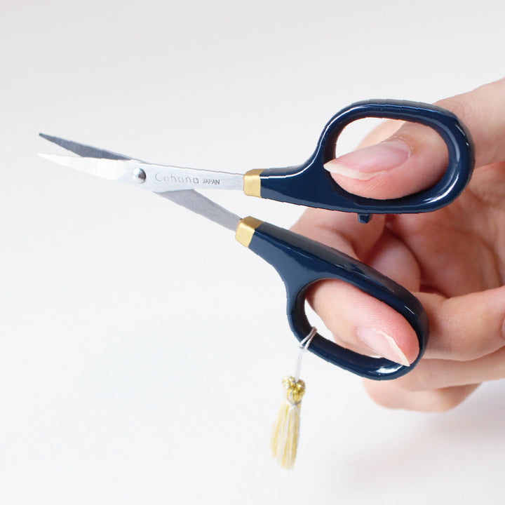 [Pre-order: Estimated Arrival in Mid-October] Small Scissors with Lacquered Handles – 濃藍 (45-483)