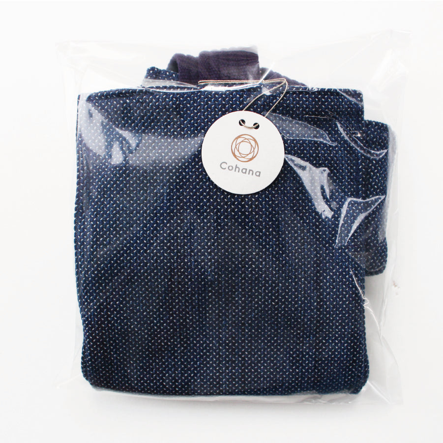 [Pre-order: Estimated Arrival in Mid-October] Sashiko-Ori Project Bag – 濃藍  (45-484)