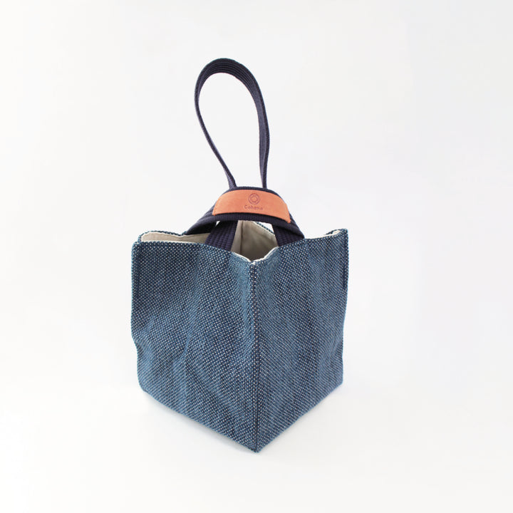 [Pre-order: Estimated Arrival in Mid-October] Sashiko-Ori Project Bag – 濃藍  (45-484)