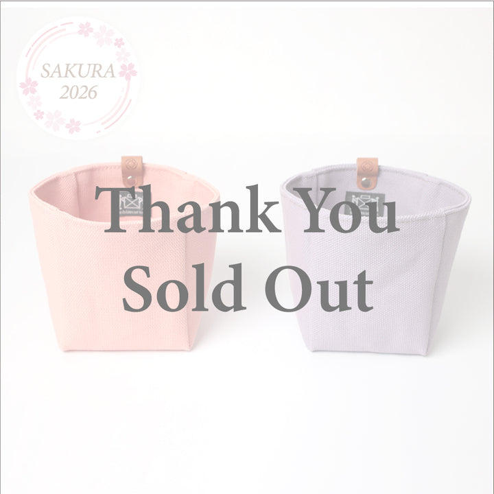 [Pre-order B: Expectect Stock Arrival Mid to Late March 2026] Canvas Pouch – Sakura / Purple